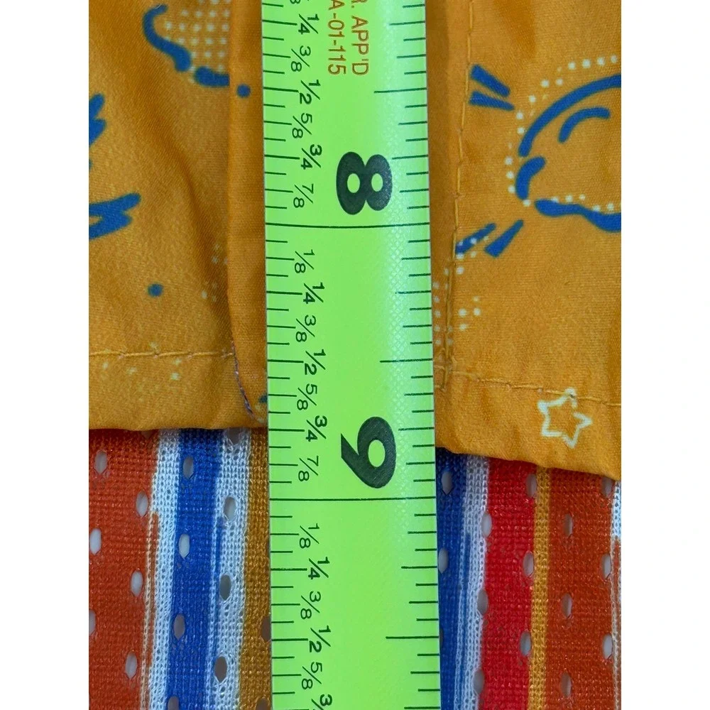 Fetch4Pets Orange Dog Raincoat w Clouds and‎ Lightning Print Hooded Pet Apparel